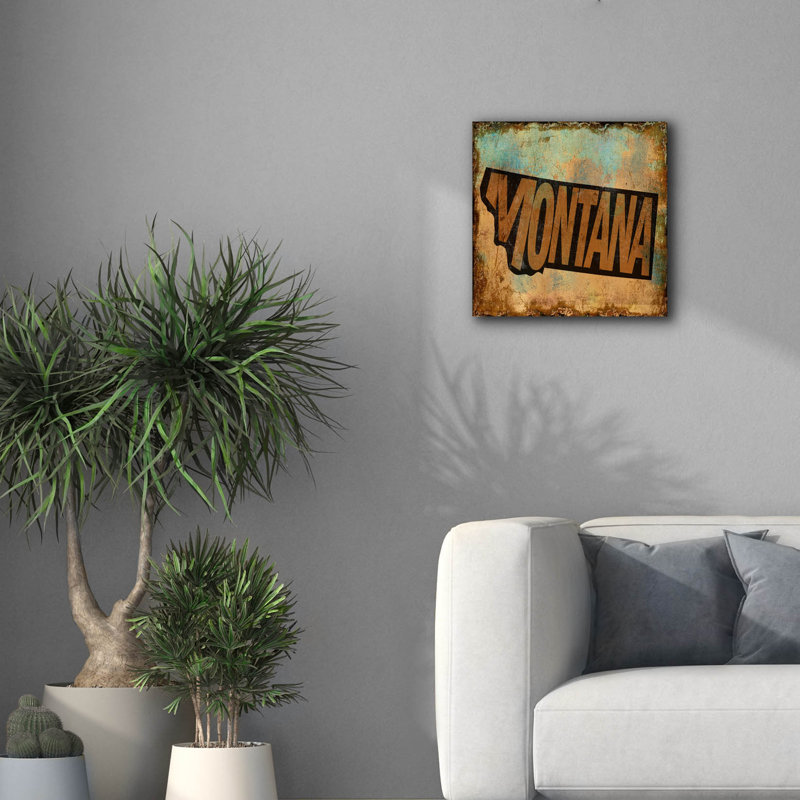 «Montana» par Art Licensing Studio, art mural sur toile, H 18 po x l 18 po x P 0,75 po