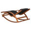 Chaise longue d'extérieur en bois de cèdre avec tissu en polyester enduit de PVC-95082989