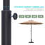 33 lb Base de parasol de patio robuste en noir