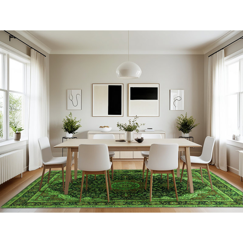 Washable Oriental Indoor Rug, Rectangle 7' x 10'