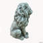 Statue de lion assis en oxyde de magnésium, sculpture de lion résistante aux intempéries pour la décoration extérieure du jardin