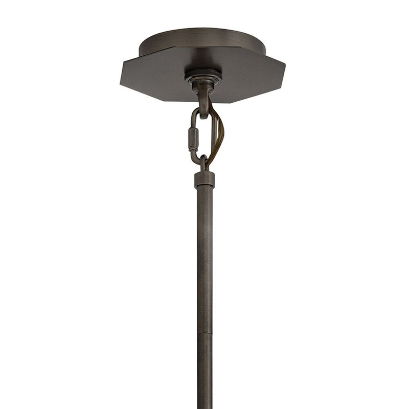 Hinkley Facet Convertible Chandelier, Black Oxide