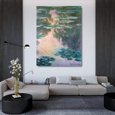 «Red Barrel Studio® Monet», galerie d'art sur toile tendue par Claude, «Water, lily pond 1907»