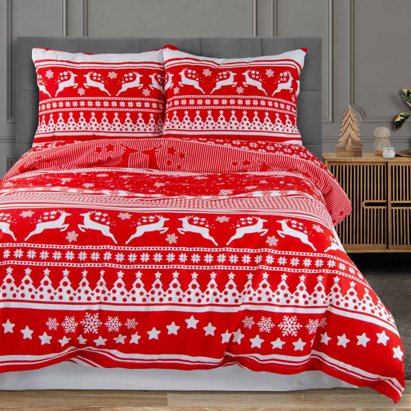Adalgis Cotton Duvet Cover Set with Pillow Shams Included