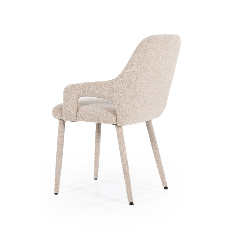 Dining Chair Upholstered Arm Chair, Taupe