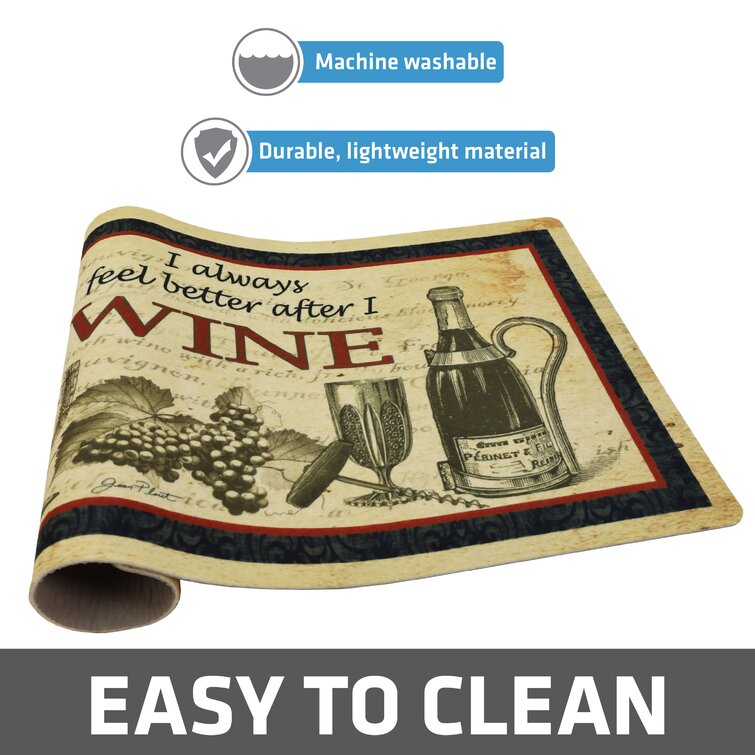 Wine Glass Drying Mat & Placemat - Absorbent/Waterproof/Machine Washable