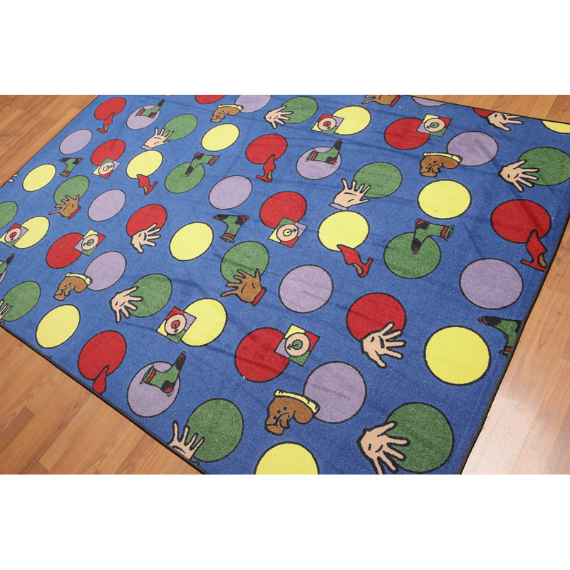 Tapis bleu/vert/jaune Kilgo