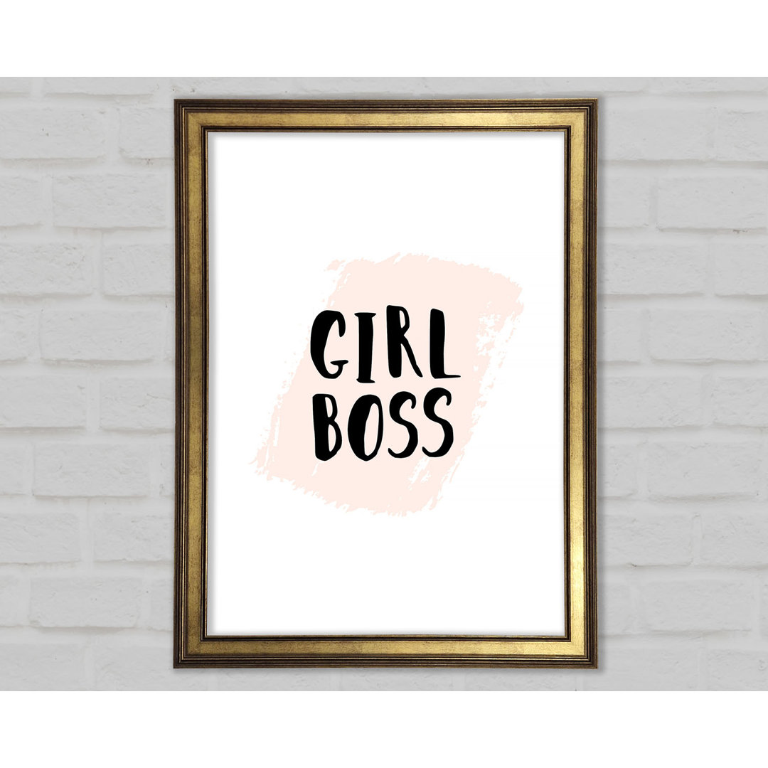 Girl Boss - Einzelner Bilderrahmen Typografie