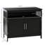 Buffet Buffet noir, multi avec rangement spacieux et tablette moderne, salle à manger au look noir élégant