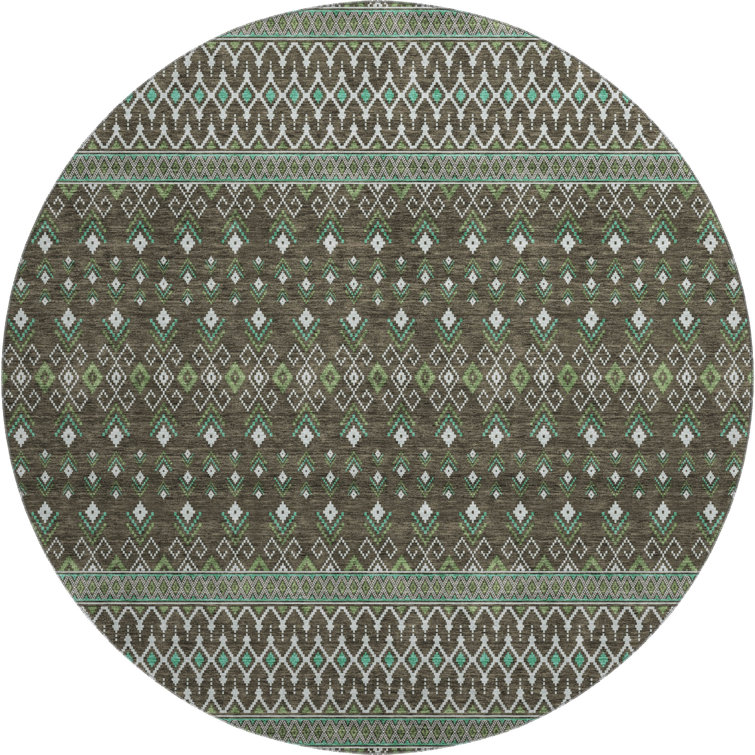 Premium Machine Washable Prisco Brown Rug