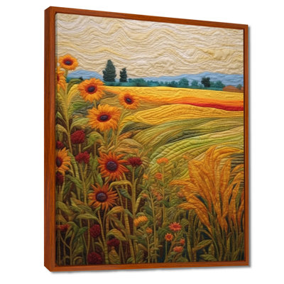 Tournesols près du pré vert - prairie, art mural