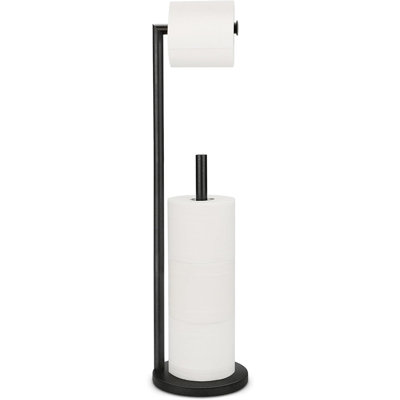 Free-Standing Toilet Paper Holder – Black Galaxy Toilet Paper Stand, Rust-Resistant Bathroom Storage For Up To 4 Rolls