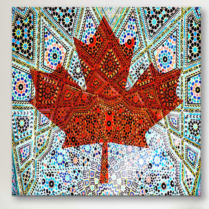 «Canada Flag Maple Leaf # 6», reproduction d'impression sur toile, H 18 po x l 18 po x P 0,75 po