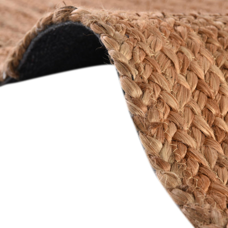 Tapis turgutreis tressé de couleur beige naturel, Tapis de couloir 2 pi 7 po x 13 pi