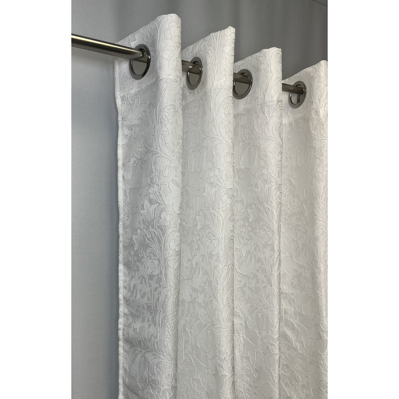 Panneau de rideau simple obscurcissant en polyester, Blanc, L 54 po x L 84 po