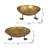 Iron Accent Trays with Duck Feet - Set of 2 - 12"Dia. x 3" - Gold