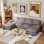 Canapé modulaire en forme de U à 6 places avec canapé double 105 po