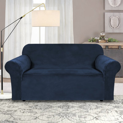 Housse de causeuse extensible en velours antidérapant et confortable