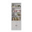 Vitrine blanche H 70,86 po H avec 3 portes 4 couches