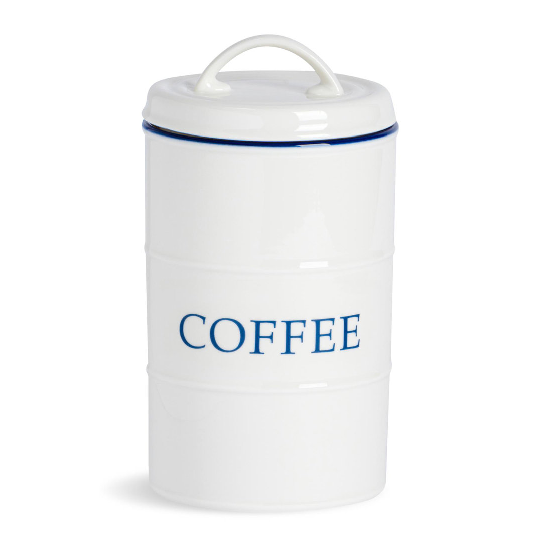 Nicola Spring Farmhouse Coffee Canister - White Porcelain - 11cm - Image 3