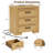 23.6''W 3-Drawer Nightstand with Charging Station, Modern Night Stand, Bedside End Table with Storage