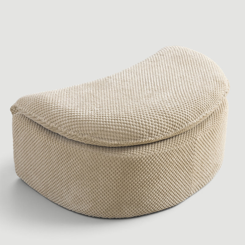 Pouf rembourré ottoman en mousse de 87,4 cm de large, Taupe