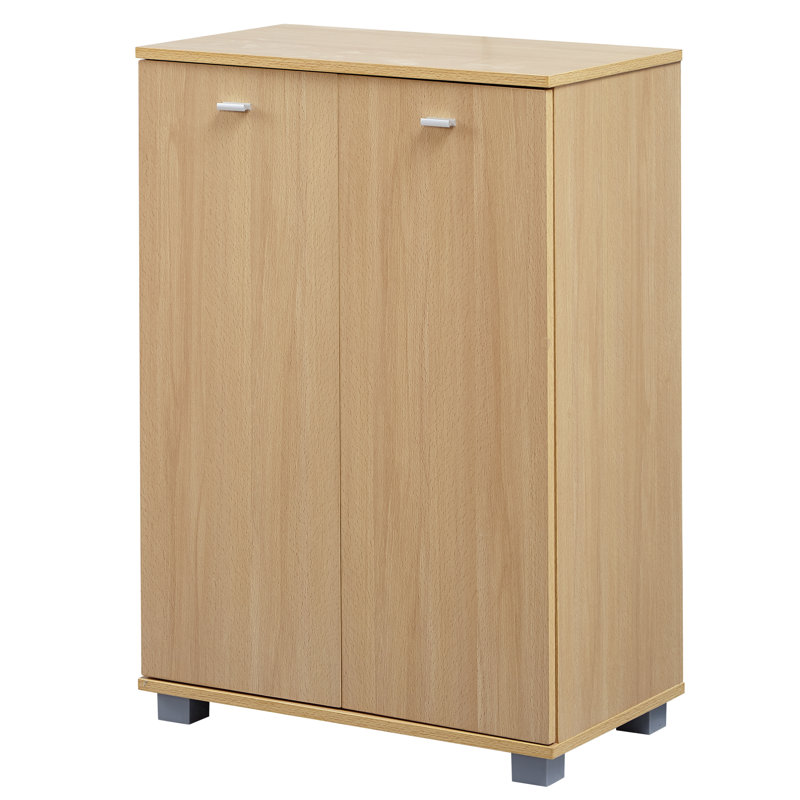 12 Pair Shoe Storage Cabinet, Natural