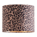 Oasis 20cm H Blended Fabric Drum Lamp Shade ( Slip-On ) Brown: Cream