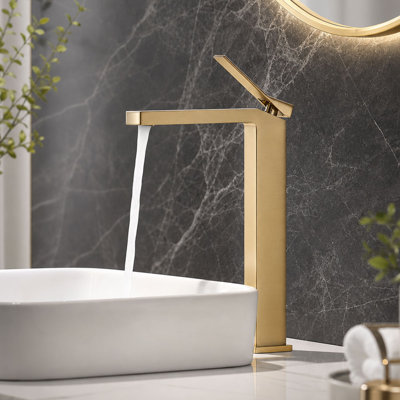 11.7" Height Modern Single Handle Single Hole Vessel Sink Bathroom Faucet