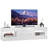 Kruszewski 60 inch  Glossy TV Stand Fits TV Up to 65 inch with Drawer and LED Light Stone Grain Media Console-1955815686