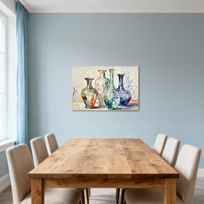 «Fashion Colorful Vases», reproduction d'art sur toile
