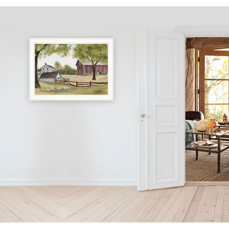 Reproduction d’art sur papier encadrée « the old spring house » par billy jacobs, H 21 po x l 27 po x P 1 po