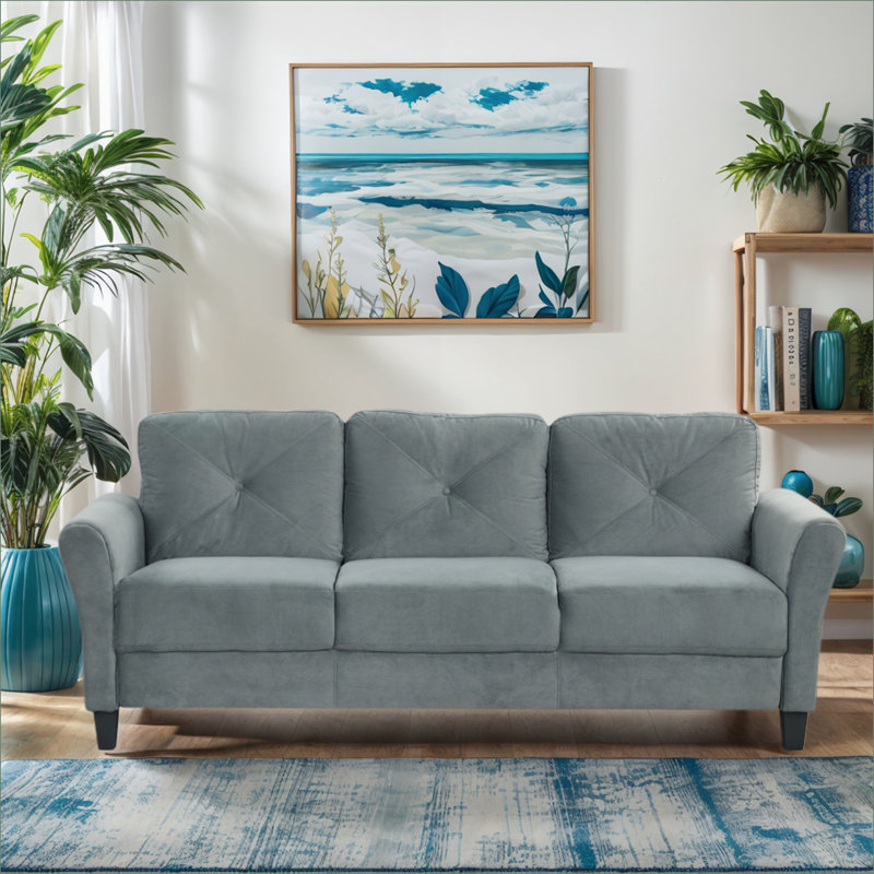 Canapés modulaires | Modulaire moderne pour le salon, la chambre à coucher, le bureau et les petits espaces | Gris | Velours