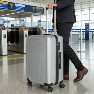 Valise moderne argentée