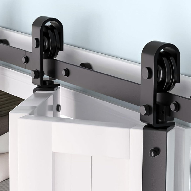 36"/52"/72" Bi-Folding Sliding Barn Door Hardware Kit for 2/4 Doors, Heavy Duty Bi Fold Barn Door Hardware Track Kit, 91.4cm