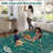Insect Machine Washable Soft Area Rug for Living Room, Low Pile Non-Slip, Under Bed, Thin, 2'x6' Black Farmhouse Style.-1101009776