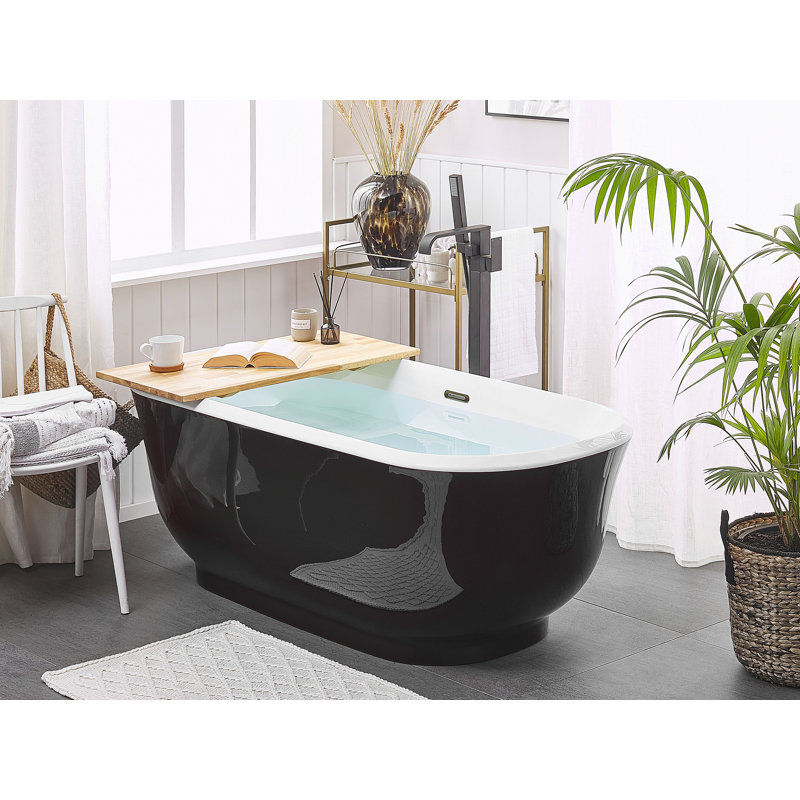 Bolduc 1700mm x 770mm Soaking Acrylic Bathtub, Black