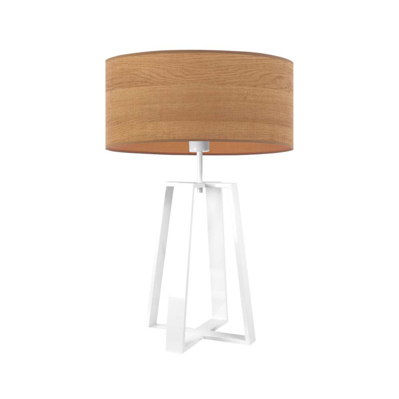 Bilyou Metal Table Lamp, White, Natural