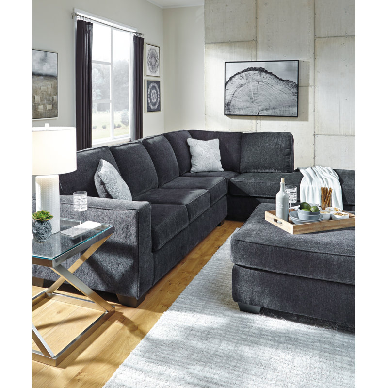 New Britain Slate Oversized Accent Ottoman, Ardoise