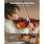 Violon de taille 3/4 pour adultes, ensemble de violon violon pour débutants avec étui rigide, colophane, arc, repose-épaules, chevalet, accordeur et cordes supplémentaires, instruments de musique professionnels en bois massif (brun)-126290536-126290538