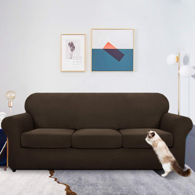 4 Piece Newest Jacquard Extra Large Couch Covers For 3 Cushion Couch Super Stretch Non Slip Couch Cover For Dogs Pet Friendly Sofa Slipcover Furniture