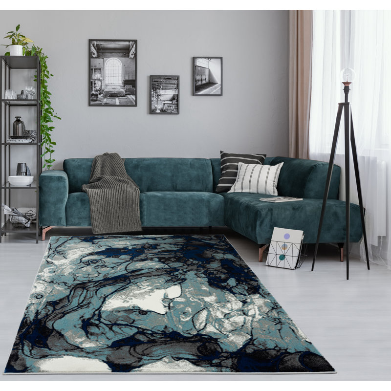 Devola Abstract Indoor Rug, Rectangle 7'9" x 10'9"