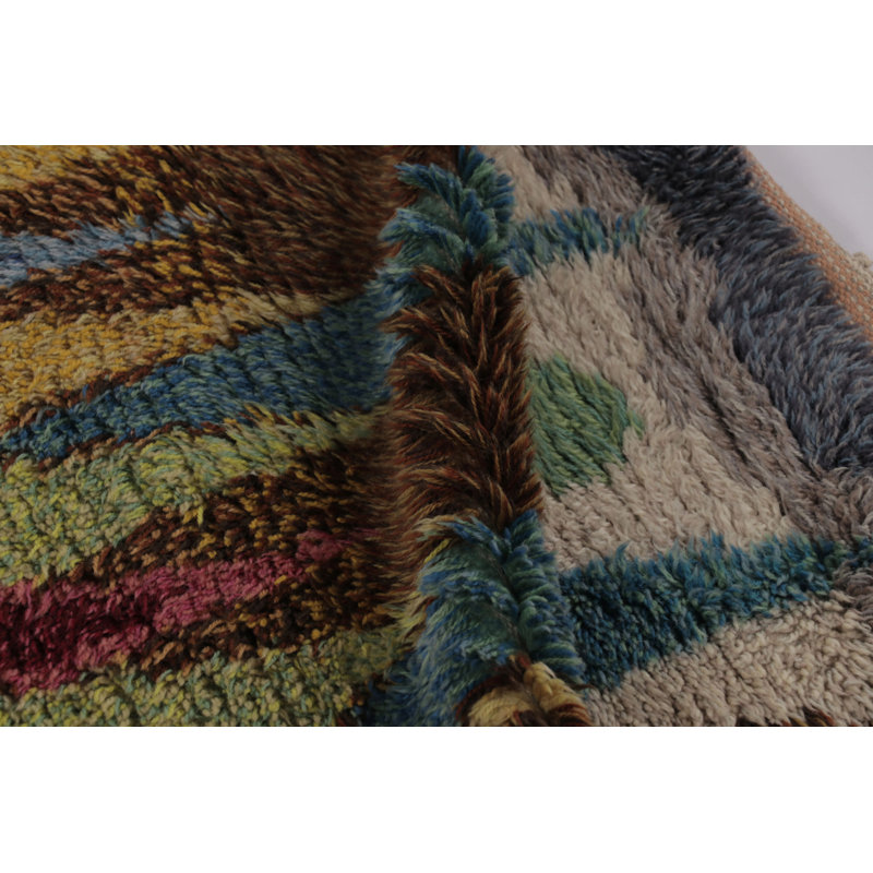 Scandinavian One-of-a-Kind 2’7”x4’2” Hand Knotted Area Rug