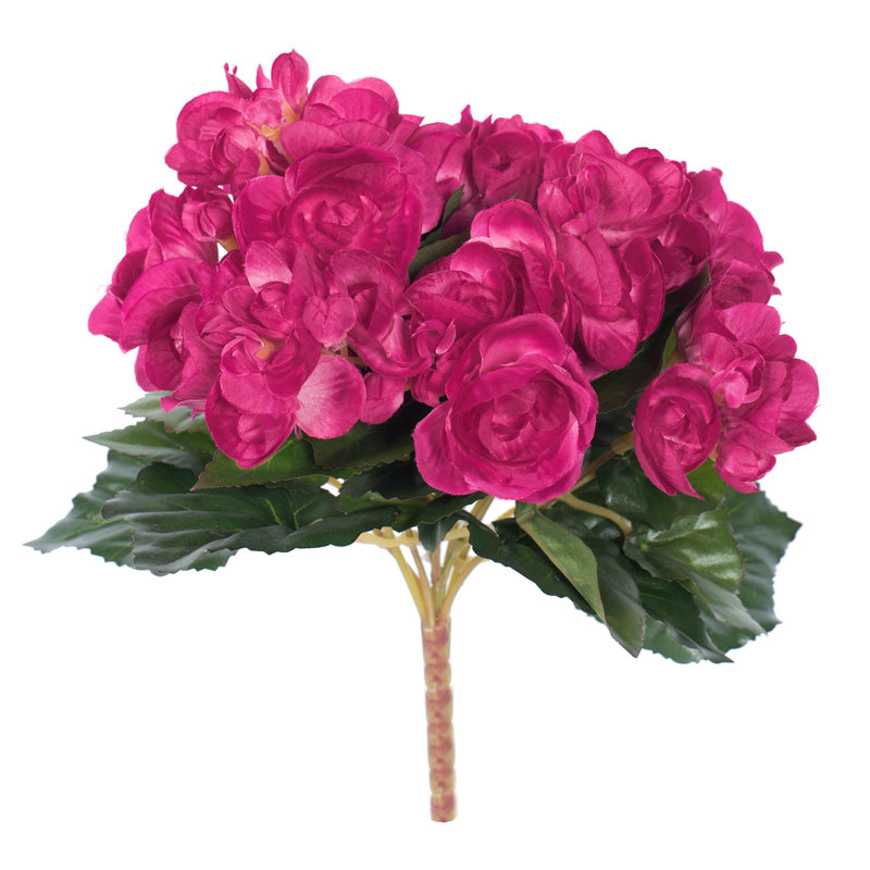 Chic Elegance 19" Hot Pink Begonia Artificial Arrangement