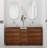 Marid 60" Double Bathroom Vanity Set, Freestanding Bathroom Vanity with Ceramic Sink Top, 5 Doors And 3 Shelves