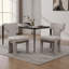 Ensemble de 2 chaises d'appoint rembourrées Modern, dossier courbé sans accoudoirs pour plus de confort et de style