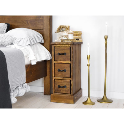 Broussard 29cm W Solid Wood Bedside Table