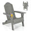 Foldable Weather Resistant Patio Chair With Built-In Cup Holder-1557634410
