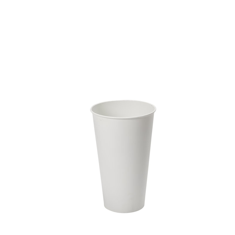 Trees Metal Pot Planter, White, 20"H x 12.5"W x 12.5"D