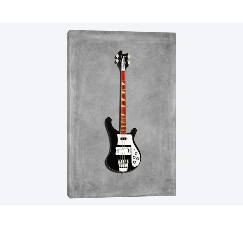 « rickenbacker 4001, 1979 », impression sur toile tendue, H 18 po x l 12 po x P 1,5 po, Toile tendue, Pas de tapis